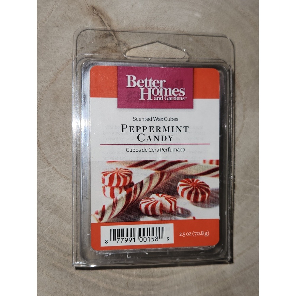 Better Homes and Gardens PEPPERMINT CANDY Scented Wax Cubes 2.5Oz~NEW ~RARE‎